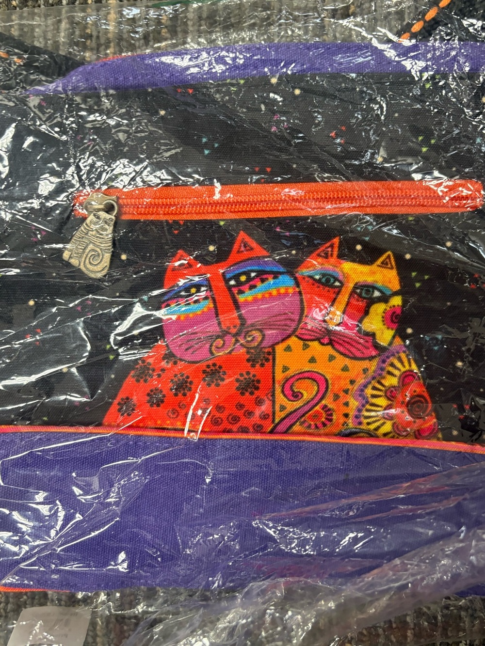 NWT! Laurel Burch Festive Felines Medium Tote, LB7092 - Picture 2 of 7